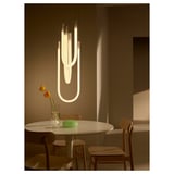 VARMBLIXT Lampada a sospensione a LED, bianco vetro smerigliato, 46 cm