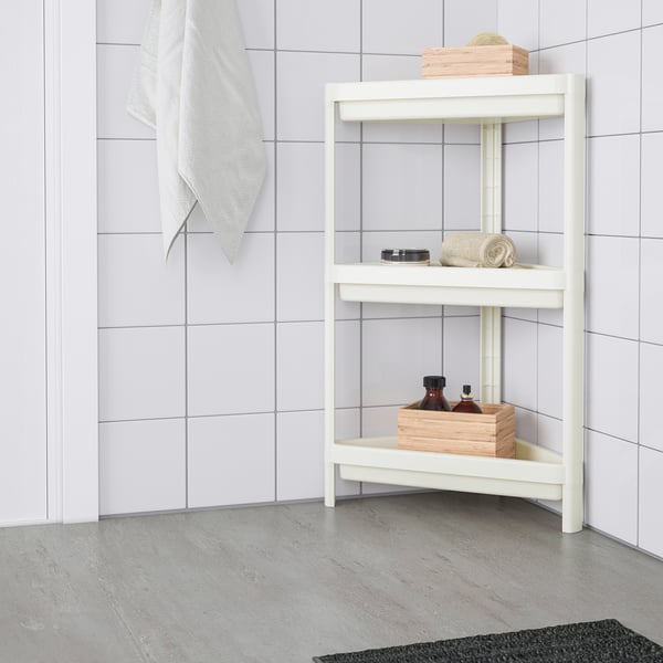 VESKEN Scaffale angolare, bianco, 33x33x71 cm - IKEA