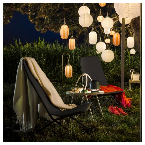 VIGGSÖ Sedia relax da giardino, pieghevole grigio scuro