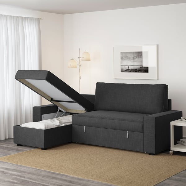 Vilasund Divano Letto Con Chaise Longue Hillared Antracite Ikea It