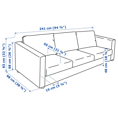 Vimle Divano A 3 Posti Gunnared Beige Ikea It