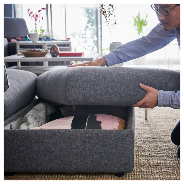 Vimle Divano Angolare A 3 Posti Con Terminale Aperto Gunnared Grigio Fumo Ikea It
