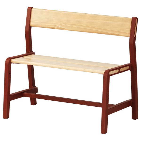 Ypperlig Panca Per Bambini Faggio Rosso Scuro 65x35 Cm Ikea