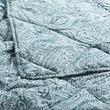 ÄNGSSTAMFLY لحاف، أقل دفئاً, أزرق/أبيض, ‎240x220 سم‏