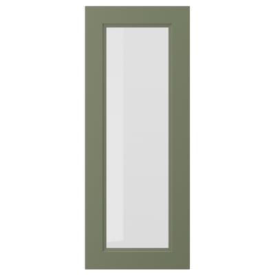 AXSTAD باب زجاج, رمادي-أخضر, ‎40x100 سم‏