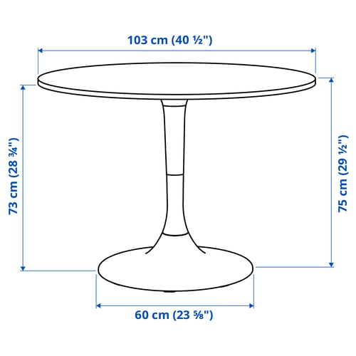 DOCKSTA / GRÖNSTA طاولة و 4 كراسي بذراعين, أبيض/أبيض, 103 سم