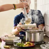 HEMKOMST قدر مع غطاء, ستينلس ستيل/زجاج, 3 ل