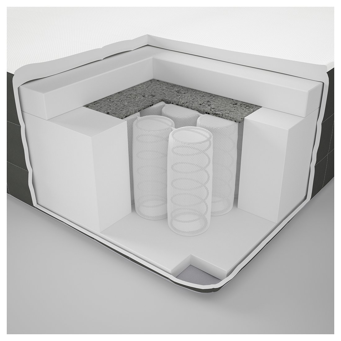 HÖVÅG مرتبة نوابض جيبية صلبة أكثر, رمادي غامق IKEA