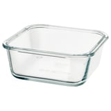 IKEA 365+ حافظة طعام, مربّع/زجاج, 600 مل