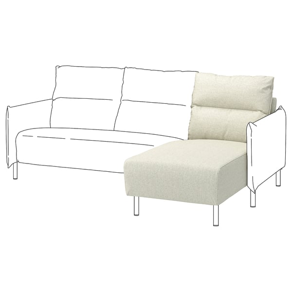 MANNARP غطاء أريكة طويلة, Gunnared بيج