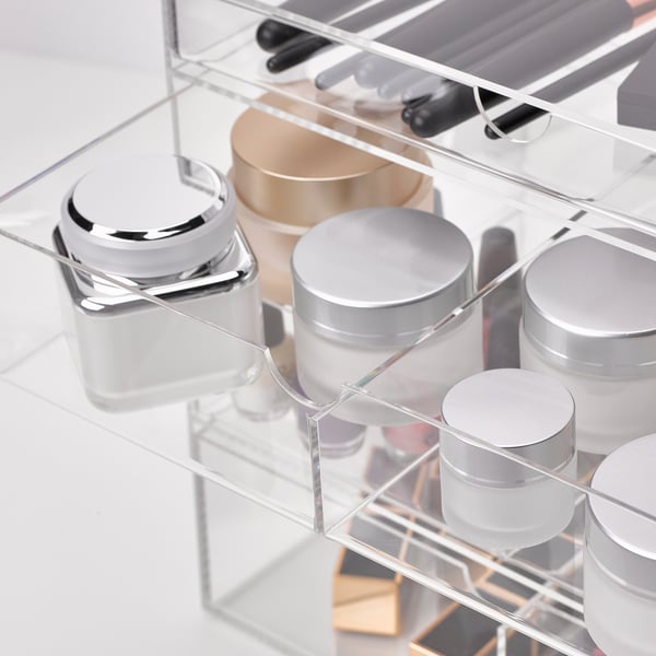 MOJAN تخزين أدوات تجميل مع ٤ أدراج, 25.5x18 سم