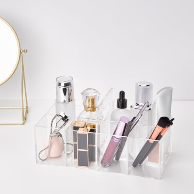 MOJAN تخزين أدوات تجميل مع يد, 25x12 سم