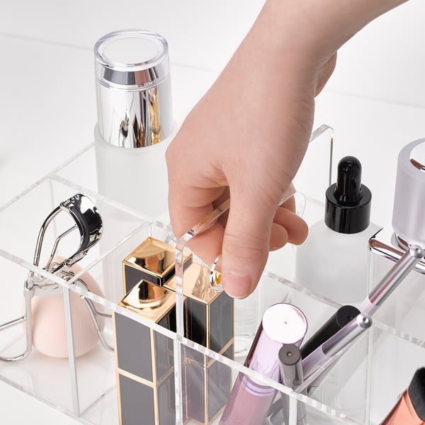 MOJAN تخزين أدوات تجميل مع يد, 25x12 سم