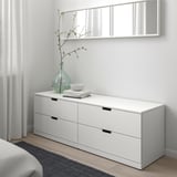NORDLI خزانة بـ 4 أدراج, أبيض, ‎160x54 سم‏