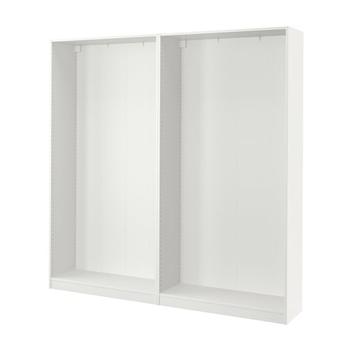 PAX هيكلي دولاب ملابس, أبيض, 200x35x201 سم