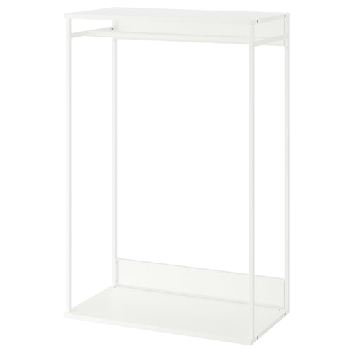 PLATSA وحدة تعليق مفتوحة للملابس, أبيض, 80x40x120 سم