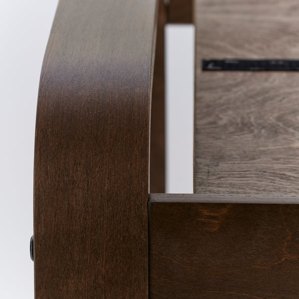 POÄNG كرسي بذراعين مع مسند قدمين, شكل خشب الجوز/Kelinge أصفر غامق