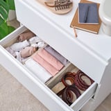 PURRPINGLA صندوق، طقم من 3., نسيج/بيج, ‎20x38x12 سم‏