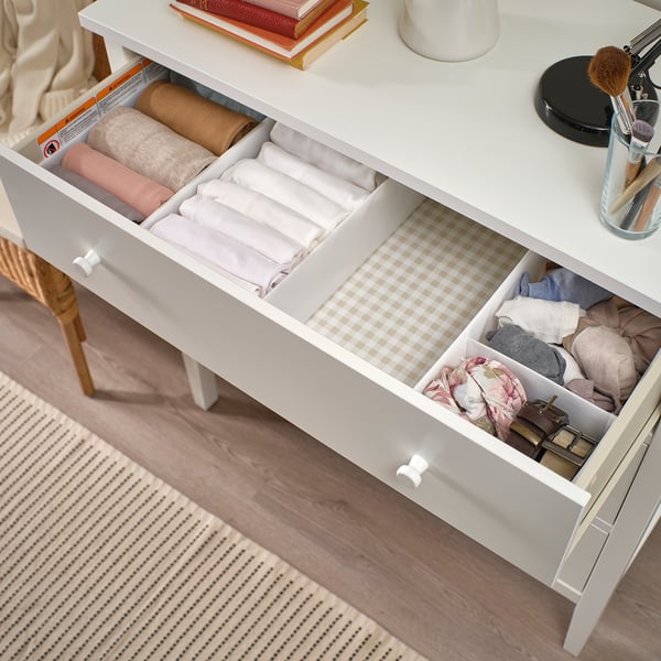 SKUBB صندوق، طقم من 3., أبيض, 20x38x12 سم