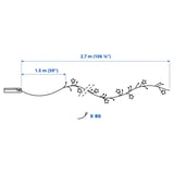 STRÅLA شريط إضاءة ليد 80 لمبة, يعمل بالبطارية صغير/نجمة لون ذهبي