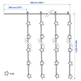 STRÅLA ستارة إضاءة LED مع 48 لمبة, خارجي نجمة
