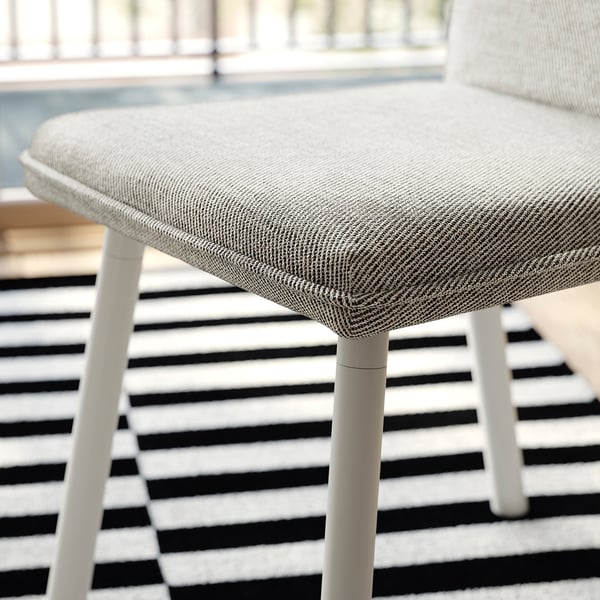 TONSTAD / TONSTAD طاولة وكرسيان, أبيض-عاجي/Viarp بني/بيج أبيض-عاجي, 80/120x70 سم