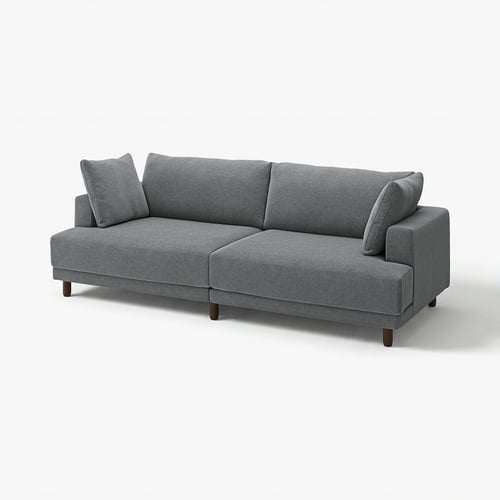 UPPÅKRA وحدة كنب بثلاث مقاعد, Johanneshov رمادي غامق