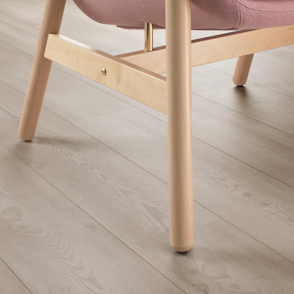 VEDBO كرسي بذراعين ذو ظهر عالي, Gunnared بني فاتح-وردي