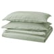 ÄNGSLILJA Duvet cover and 2 pillowcases, pale grey-green, 240x220/50x80 cm