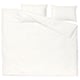 A white ÄNGSLILJA duvet cover set with clean lines and minimalist design made from soft cotton.