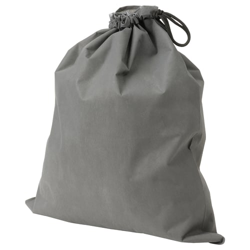 AJÖSS grey fabric recycling bag with drawstring; durable, foldable, for dry waste sorting.
