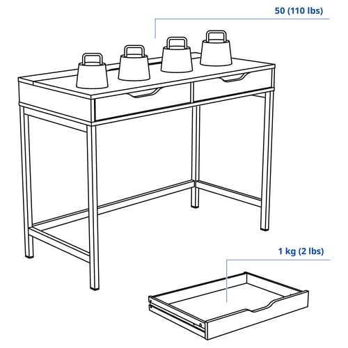 Illustration with measurements for the product: ALEX.