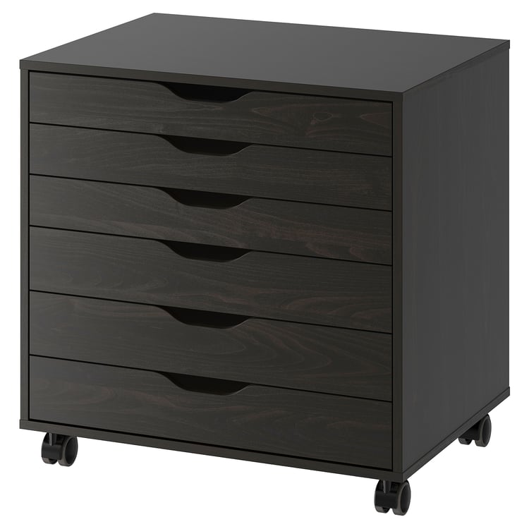 ALEX drawer unit on castors, blackbrown, 67x66 cm IKEA