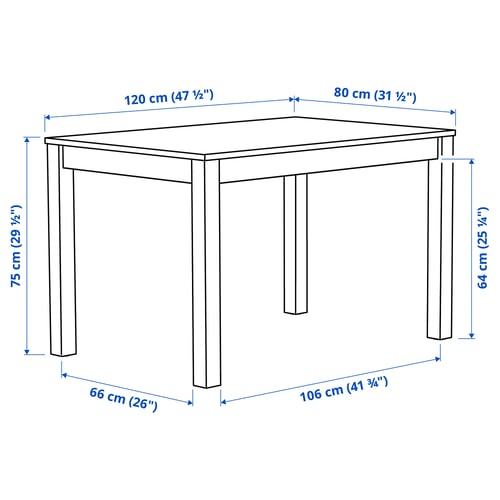 ÅLHULT / NORDMANSSKÄR Table and 4 chairs, black/brown/Tonerud grey black, 120x80 cm