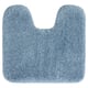 ALMTJÄRN: blue recycled polyester bath mat, u-shape, plush soft, machine washable.