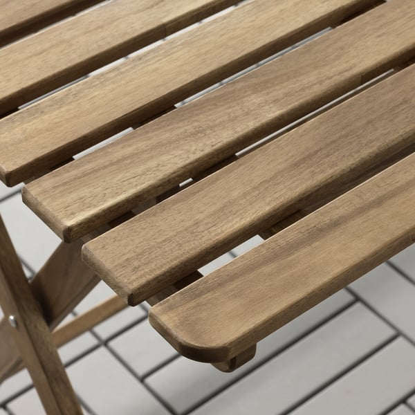 Askholmen طاولة 4 كراسي قابلة للطي خارجية صباغ رمادي بني Froson Duvholmen بيج Ikea