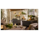 BÅTSKÄR Add-on unit with shelves, outdoor/dark grey, 120x70 cm