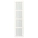 BERGSBO Door with hinges, frosted glass/white, 50x195 cm