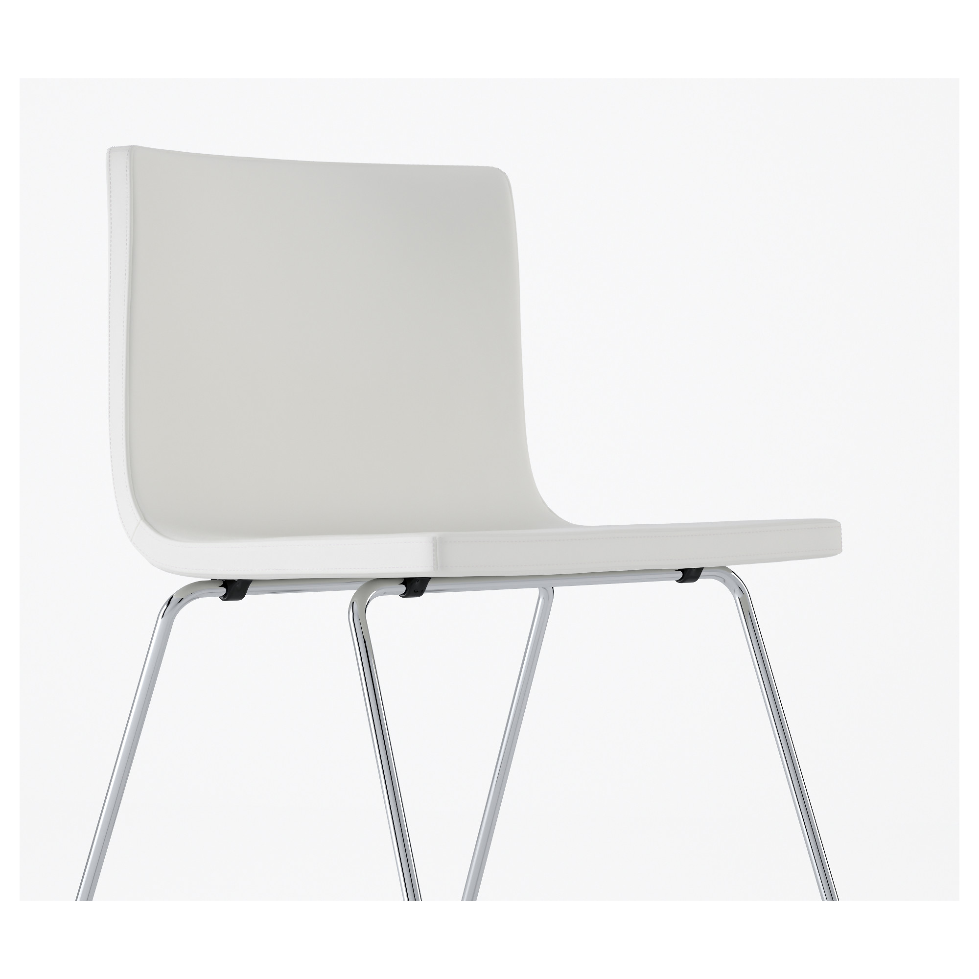 BERNHARD Chair, chromeplated/Mjuk white IKEA