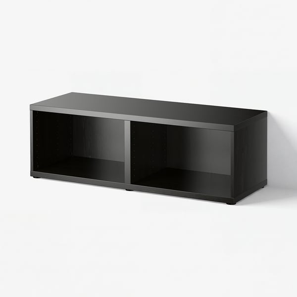 BESTÅ Frame, black-brown, 120x40x38 cm