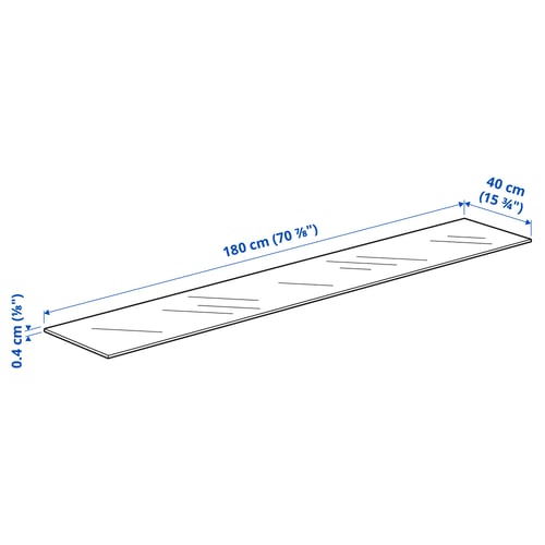 Illustration with measurements for the product: BESTÅ.