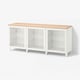 BESTÅ Storage combination with doors, white/Ostvik/Kabbarp white clear glass, 180x42x76 cm