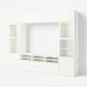 BESTÅ TV storage combination/glass doors, white/Förvaltare white, 300x42x231 cm