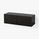 BESTÅ Wall-mounted cabinet combination, black-brown/Lappviken, 120x42x38 cm