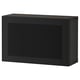 BESTÅ Wall-mounted cabinet combination, black-brown/Mörtviken black, 60x22x38 cm