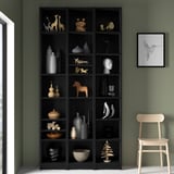 BILLY Bookcase comb with extension units, black oak effect, 120x28x237 cm