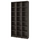 Option: BILLY Bookcase comb with extension units, dark brown oak effect, 120x28x237 cm