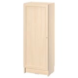 BILLY / OXBERG Bookcase with door, birch effect, 40x30x106 cm