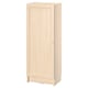 BILLY / OXBERG Bookcase with door, birch effect, 40x30x106 cm