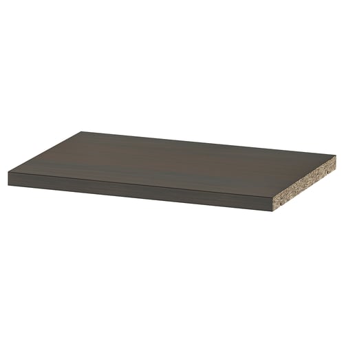 BILLY dark brown shelf, rectangular, wooden, flat, extra storage.